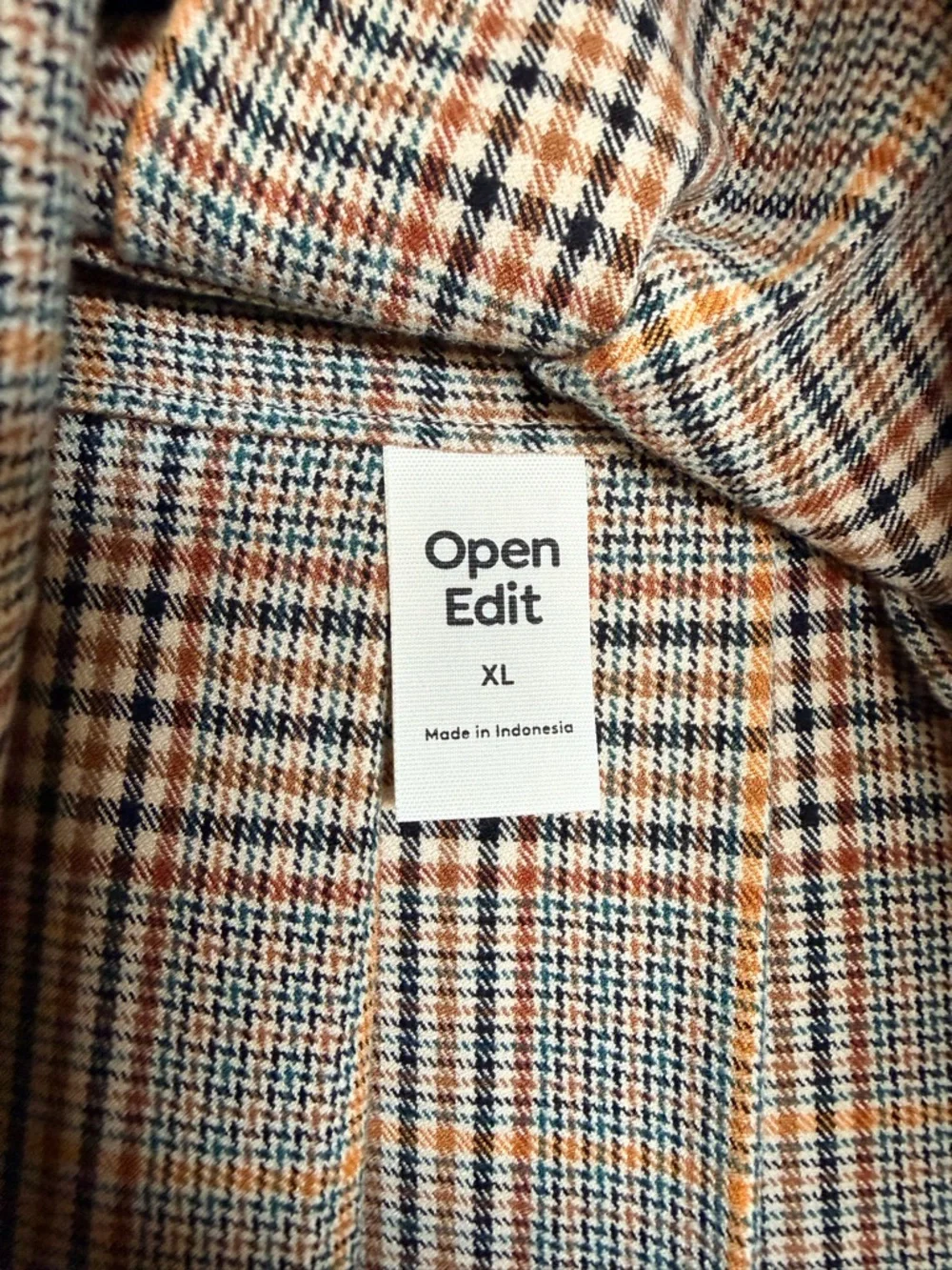 Open Edit Pleated Plaid Miniskirt in Tan Sophia Mini Check Size XL - Picture 4 of 5
